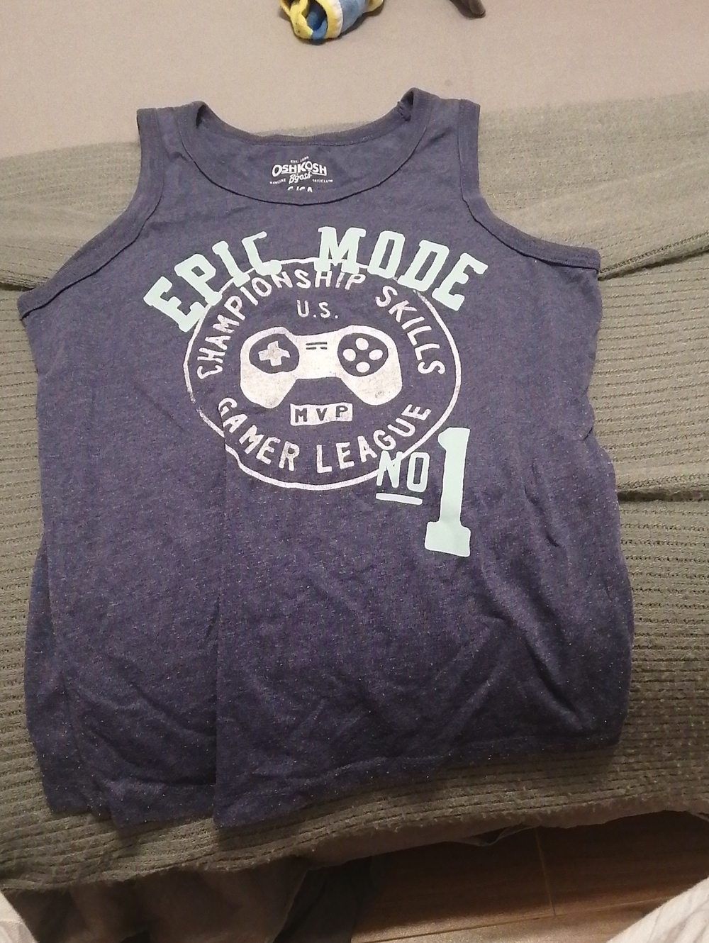 OshKosh B'gosh Navy Blue 'Epic Mode' Gamer Tank Top